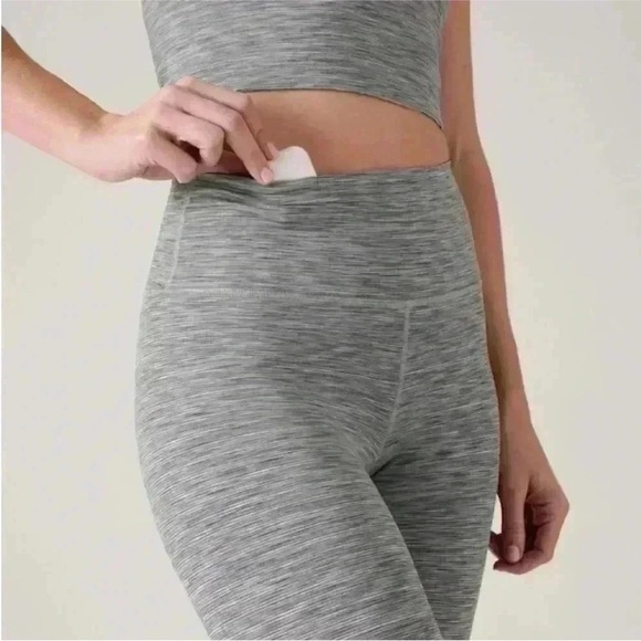 Athleta TranscendTextured 7/8 Tight Leggings-Stratus Grey Nova Texture Sz XL NWT - Picture 2 of 8